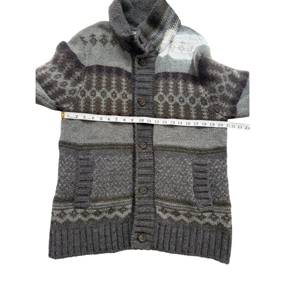 True Religion Cardigan Sweater Flag Patch Alpaca Wool Blend Gray Size XXL - Picture 6 of 9